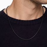 Box Chain Necklace Oxidized