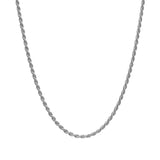 Rope Chain Necklace Silver