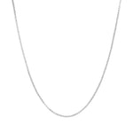 A sterling silver square chain necklace with a polished finish, displayed against a white background.