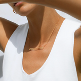 Stripe Necklace Gold