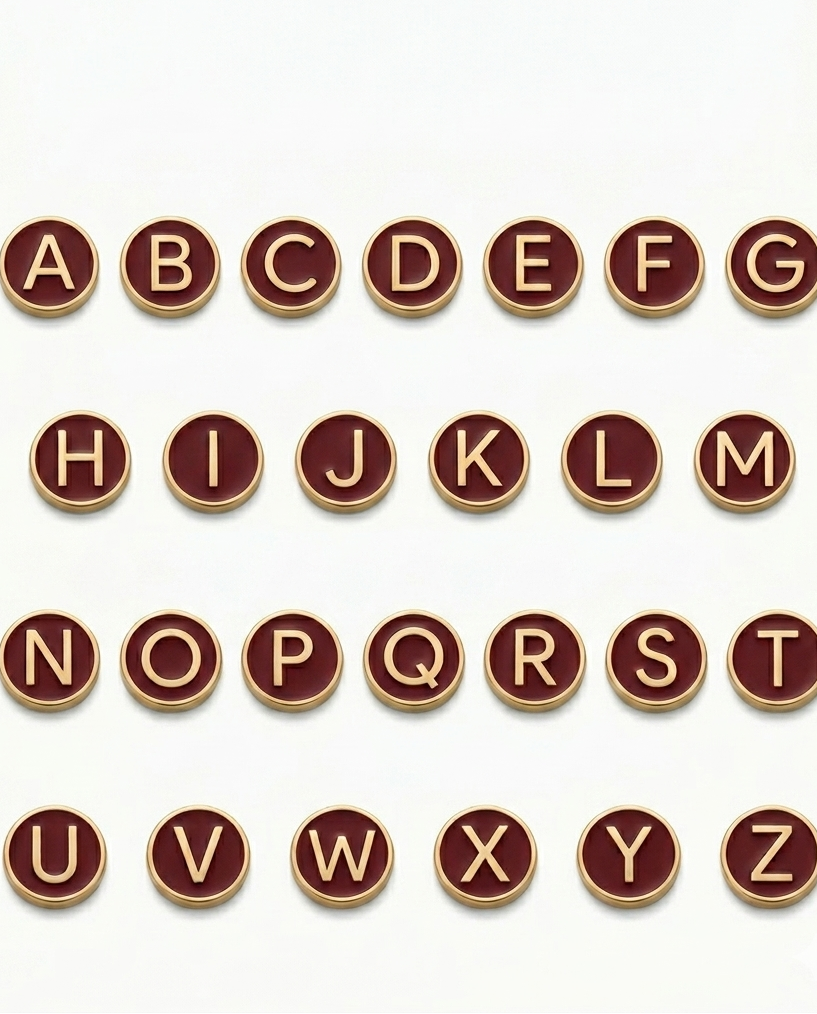 Alphabet letters from A to Z in a decorative style on a white background