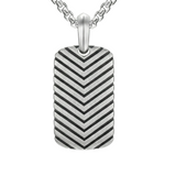Arrow Tag Necklace Silver