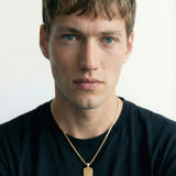 Arrow Tag Necklace Gold