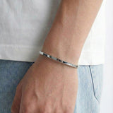 Edge Bracelet Polished Silver / 3mm