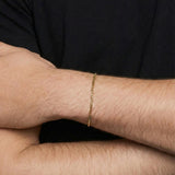 Box Chain Bracelet 14k Solid Gold