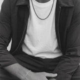 Box Chain Necklace Black