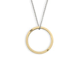 Large Track Necklace Polished Gold
