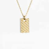 Beveled Necklace Gold