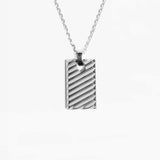 Beveled Necklace Silver