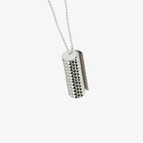 Pyramid Necklace Polished Silver