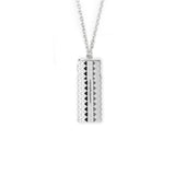 Pyramid Necklace Polished Silver