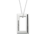 Wide Rectangle Pavé Black