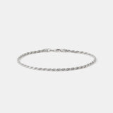 Rope Chain Bracelet Silver