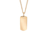 Tag Necklace Polished Gold