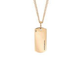 Tag Necklace Polished Gold