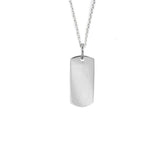 Tag Necklace Polished Silver