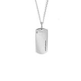 Tag Necklace Polished Silver