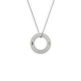 Track Necklace Brushed Silver