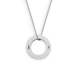 Track Necklace Polished Silver
