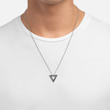 Triangle Necklace Vintage Silver