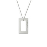 Wide Rectangle Polished Silver