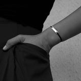 Level Cord Bracelet Brushed Silver