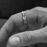 Edge Ring Polished Silver / Pyramid
