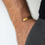 Edge Bracelet Brushed Gold / 6mm