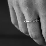 Loop Ring Polished Silver / Square