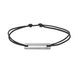 Narrow Rectangle Bracelet Brushed Silver