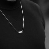 Level Necklace Brushed Silver