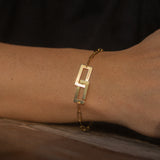 Split Bracelet Polished Gold