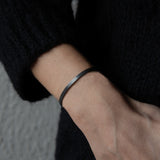 Edge Bracelet Black Silver / 3mm