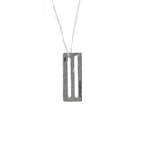 Double Punched Necklace Vintage Silver