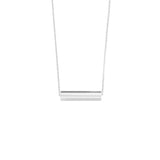 Horizontal Necklace Polished Silver