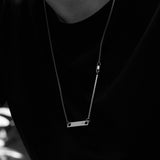 Level Necklace Brushed Silver