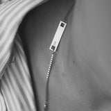 Level Necklace Brushed Silver