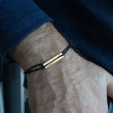 Narrow Rectangle Bracelet Polished Gold
