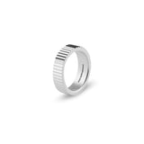 Edge Ring Polished Silver / Vertical