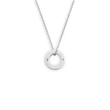 Small Track Necklace Polished Silver