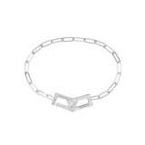 Split Bracelet Polished Silver