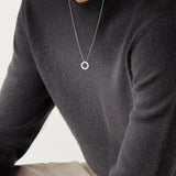 Track Necklace Polished Silver