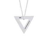 Triangle Necklace Polished Silver