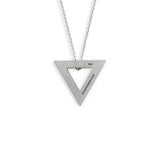 Triangle Necklace Brushed Silver