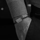 Triple Punched Bracelet Polished Silver