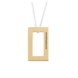Wide Rectangle Brushed Gold