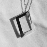 Wide Rectangle Polished Silver